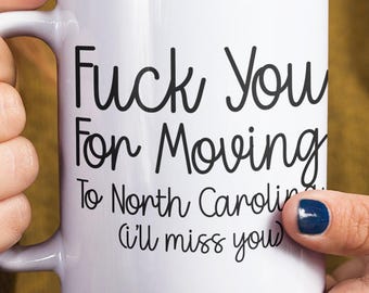 Cadeau déménagement en Caroline du Nord, tasse de café drôle de Caroline du Nord, cadeau de réinstallation dans un nouvel État