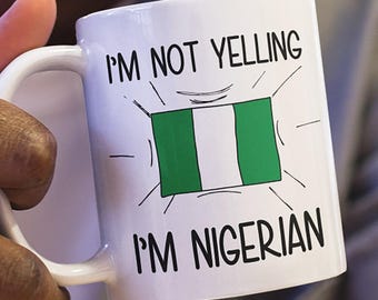 Nigerian Coffee Mug, Nigeria Flag Nigeria Souvenir