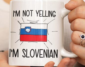 Slowenische Kaffeetasse, Slowenische Flaggen-Slowenien-Andenken
