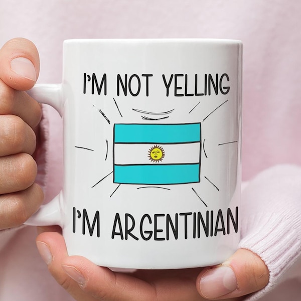 Argentinian Coffee Mug, Argentinian Flag Argentina Souvenir