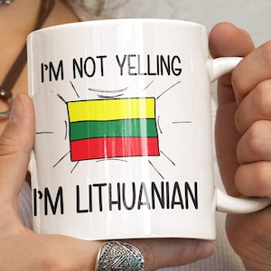 Gift For Lithuanian, Funny Lithuanian Coffee Mug, Lithuania Gift, Lithuanian Flag Lithuania Souvenirs, Lithuanian Birthday Gift
