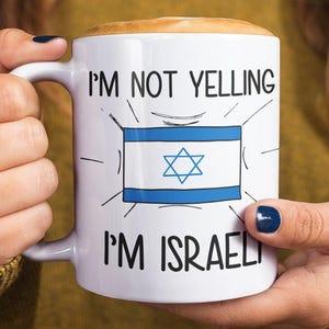 Gift For Israeli, Funny Israeli Coffee Mug, Israel Gift, Israeli Flag Israel Souvenir, Gift For Jewish, Hanukkah Gift