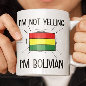 Gift For Bolivian, Funny Bolivian Coffee Mug, Bolivia Gift, Bolivian Flag Bolivia Souvenirs, Bolivian Birthday Gift