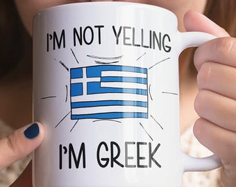 Greek Coffee Mug, Greek Flag Greece Souvenir