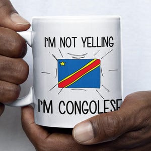 Gift For Congolese, Funny Congolese Coffee Mug, Congo Gift, Congolese Flag Congo Souvenirs, Congolese Birthday Gift