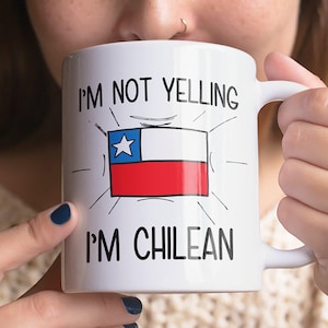 Regalo per cileno, divertente tazza da caffè cilena, regalo cileno, souvenir della bandiera cilena del cile, regalo di compleanno cileno, divertente tazza da caffè della bandiera del cile