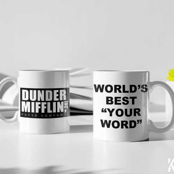 Personalisierte The Office Tv Show Tasse, personalisierte Dunder Mifflin Tasse, personalisierte weltbeste Tasse, Dunder Mifflin Geschenk, Dunder Mifflin