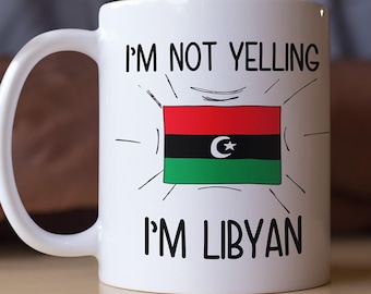 Libyan Coffee Mug, Libyan Flag Libya Souvenir