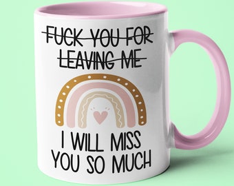 Tazza da caffè d'addio, divertente regalo di addio, regalo di addio per un'amica o una sorella