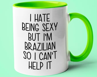 Braziliaanse koffiemok, grappig cadeau voor Braziliaanse vrouw of man, Brazilië Souvenir