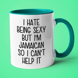 I&#39;m Jamaican I Can&#39;t Help It Mok, grappig cadeau voor Jamaicaan, Jamaicaanse vriend cadeau, Jamaicaanse vrouw cadeau, Jamaicaanse echtgenoot cadeau, grappig Jamaicaans