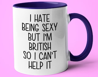 Britische Kaffeetasse, lustiges Geschenk für britische Frau oder Ehemann, Großbritannien Souvenir