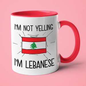 I'm Not Yelling I'm Lebanese Mug, Lebanese Gift Idea, Gift For Lebanese, Lebanese Gift, Lebanese Mom Gift, Lebanese Dad Gift