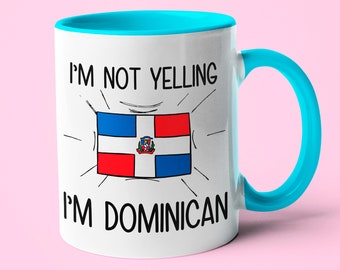 No estoy gritando Soy dominicano Taza, Idea de regalo dominicano, Regalo para dominicano, Regalo dominicano, Regalo de mamá dominicana, Regalo de papá dominicano
