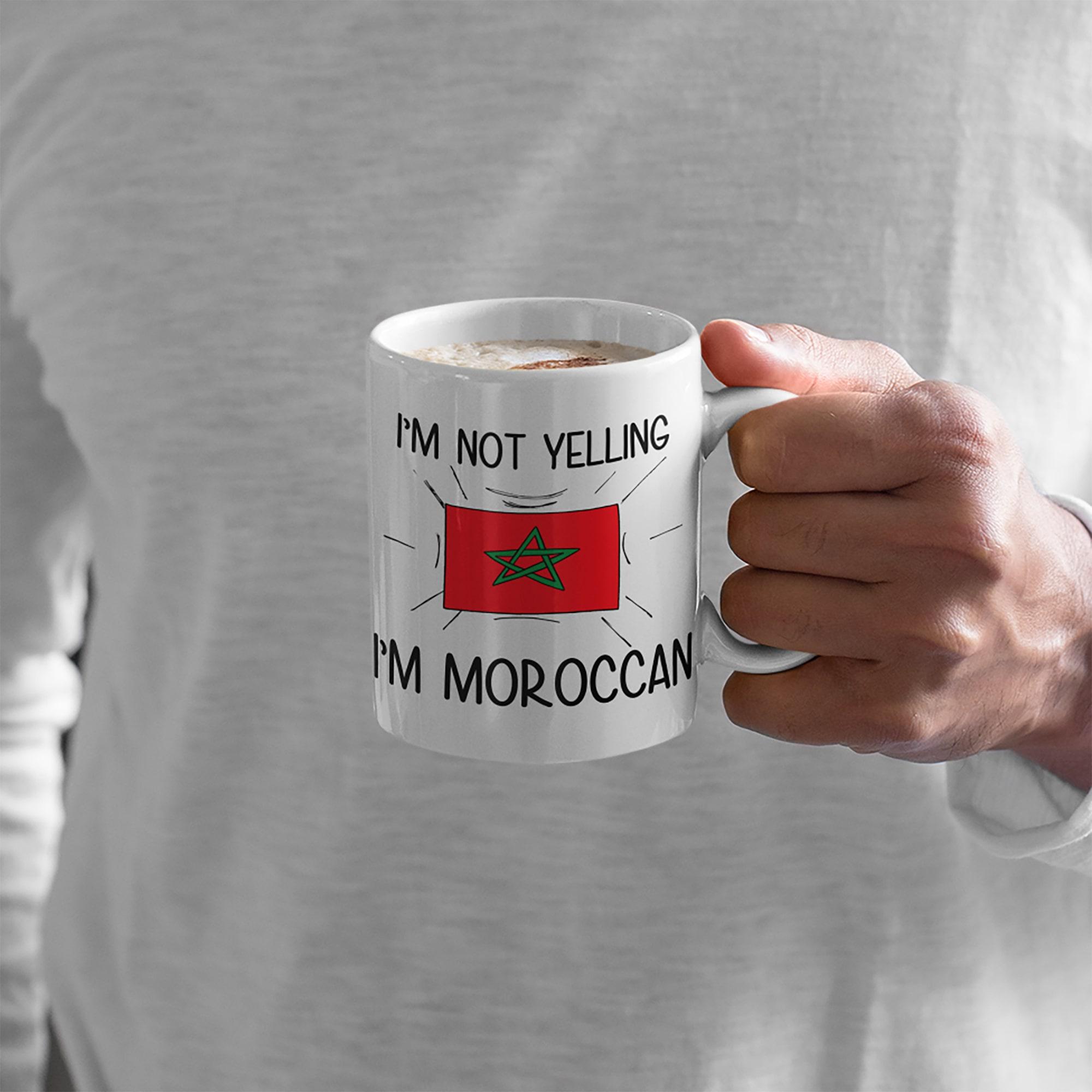 Mug Personnalisé Drapeau Du Maroc - Tasse à Café 325 Ml - Céramique Blanche - Neuf - Fabriqué En France