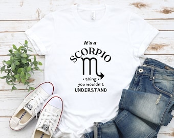 Zodiac Horoscoop Shirt, Scorpio Zodiac Shirt, Zodiac Sign Scorpio Shirt, Horoscoop Shirt, Verjaardagscadeau voor Geïnteresseerd in Astrologie, UNISEX