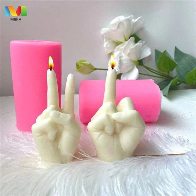 Diy Creative Gesture Vertical Middle Finger Aromatherapy Candle