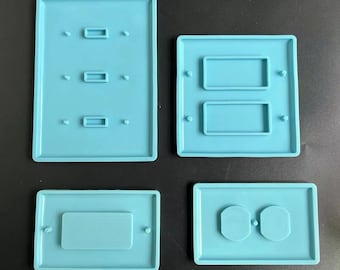 Siliconen mal voor lichtschakelaar: aansluitpaneel van hars