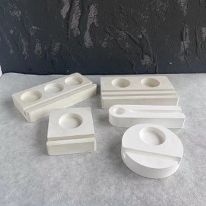 挿入スクエア/ラウンド/ 3穴キャンドル容器型キャンドルホルダーシリコン型コンクリート型石膏型樹脂型美容型、北欧スタイル