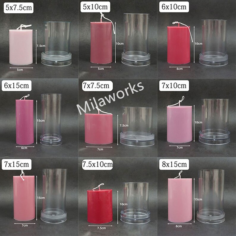 Cylindrical Candle Molds for Candles Making Pillar Candle Etsy