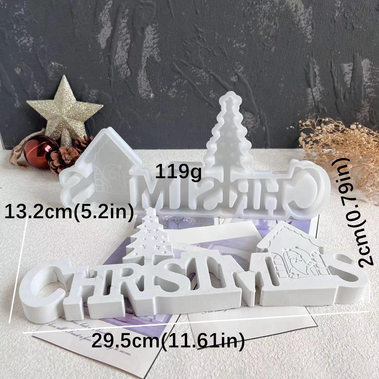 MONCAP Stampi In Silicone Per Villaggio Di Natale Stampo in Silicone 3D per Natale Bianco Casetta Natale Bianco Casetta Natale Stampi In Resina A Forma Di Casa per Colata per Sapone Candela