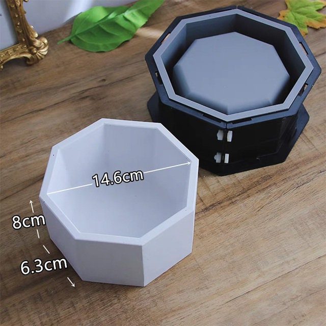 Hexagonal Round Flower Container Molds, Extra Large Silicone Planter M –  IntoResin