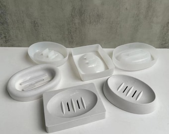 Silicone Soap Dish Mold: Resin, Plaster, Concrete Tray Mold