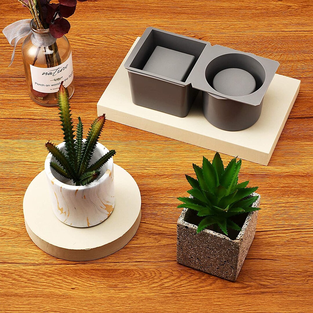 NUOBESTY Reusable Hexagonal Concrete Flower Pot Mold For DIY Bonsai