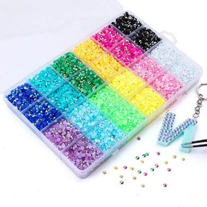 20000pcs 3mm 4mm 5mm AB Flatback Jelly Rhinestone, Rhinestone Kit DIY Bling Kit Nails, Starter Bling kit, DIY Tools