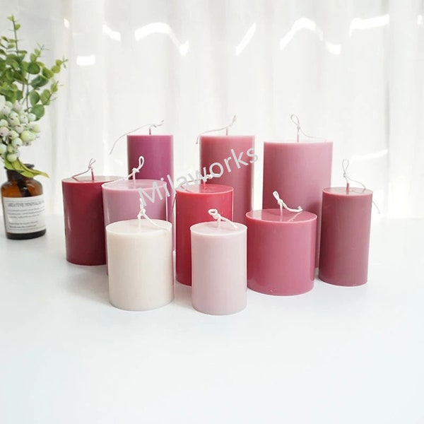 Cylindrical Candle Molds for candles Making, Pillar candle mold DIY Soy wax beewax Handmade Supplies Moulds
