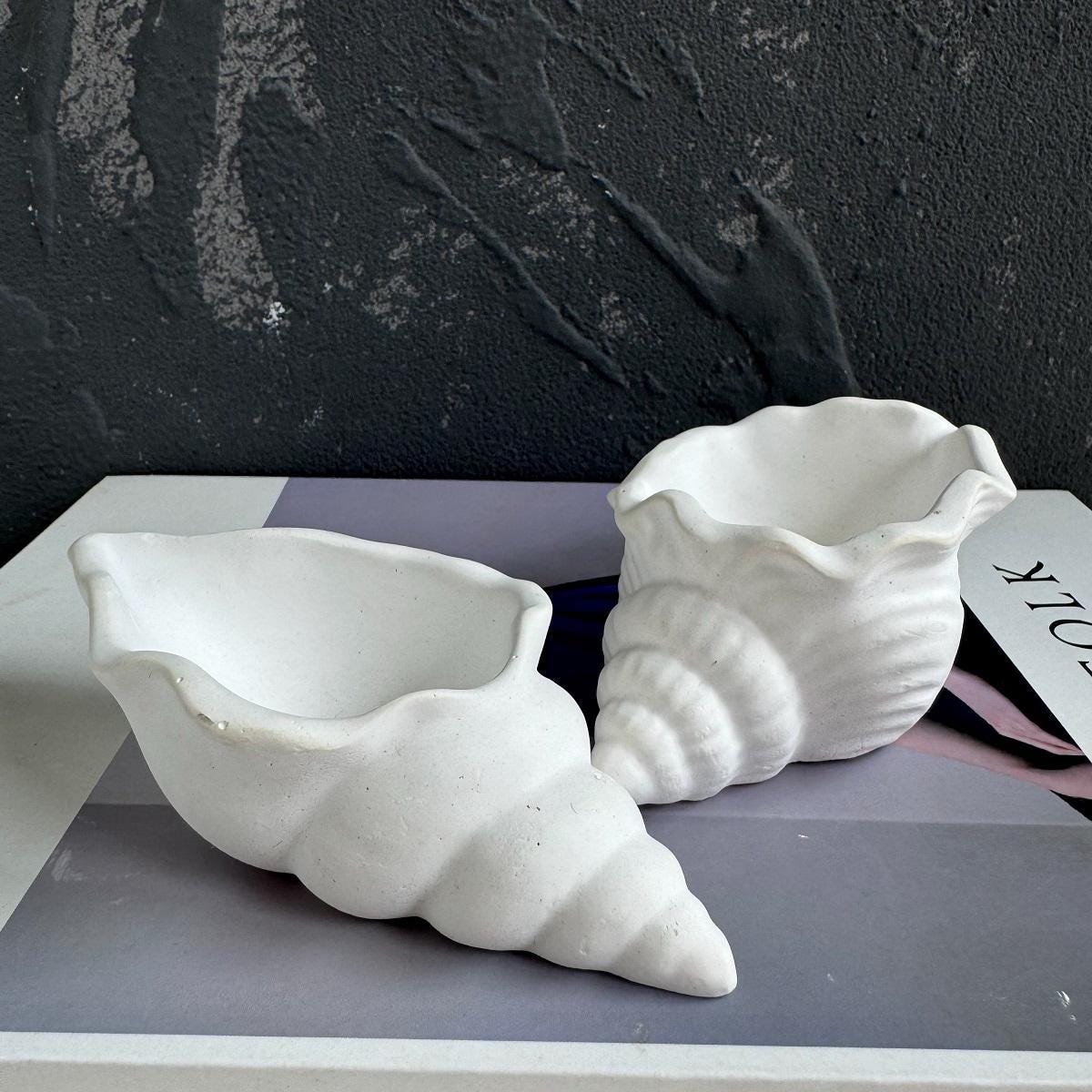 Shiyou-2 Pack Large 5.9 Inch Conch Silicone Molds, Seashell...