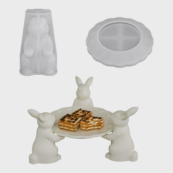 Lot De 2 Moules En Silicone – Forme De Pattes De Lapin – Pour Résine, Chocolat, Sous-verres – Qualité Alimentaire