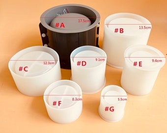 Silicone Candle Jar Mold: DIY Plaster, Cement, Resin Planter Pot