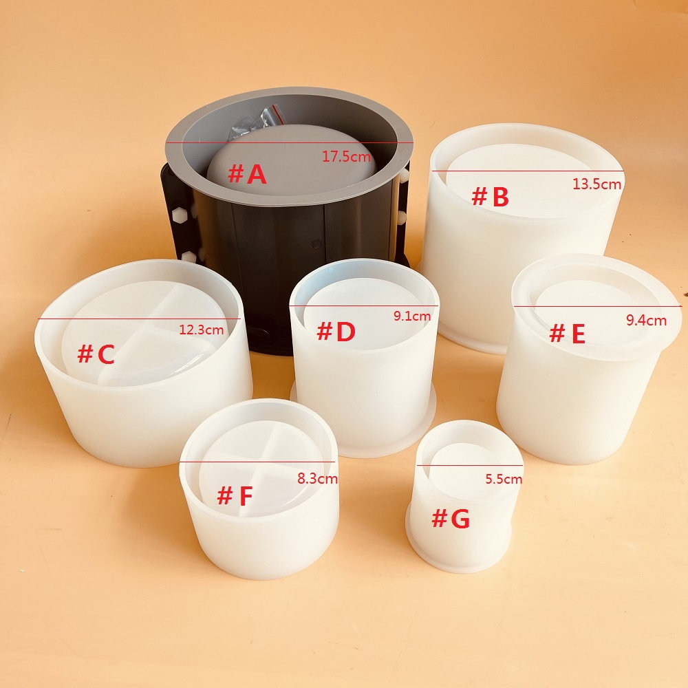 Wehous 2 Stampi Rotondi In Silicone Per Candele E Resina - Stampo A Righe Per Portagioie E Decorazioni Fai Da Te