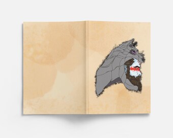 A5 Wolf Slayer barbarian Travel Journal Notebook