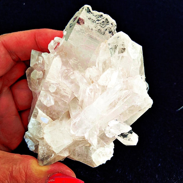 Clear Quartz Crystal Cluster 1 1/2" x 2 3/4", Raw Crystals, Healing Crystals, Clear Quartz, Crystal Cluster Points, Great Gifts, Free W Gift
