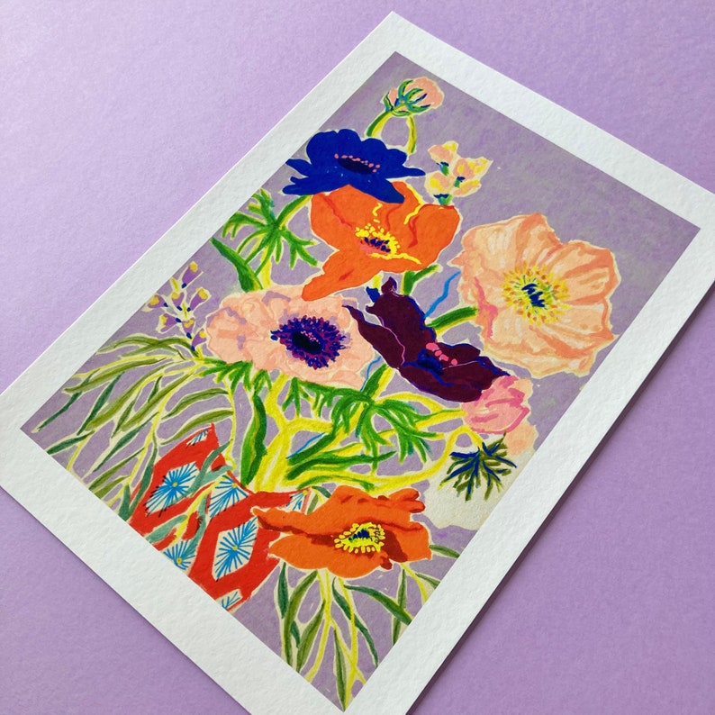 Lilac Flowers,Alice Brisland,Signed Art,Giclée Print,Art for the Home, Anniversary gift, Wedding gift, Birthday Gift, Uk wall art, Art print image 9