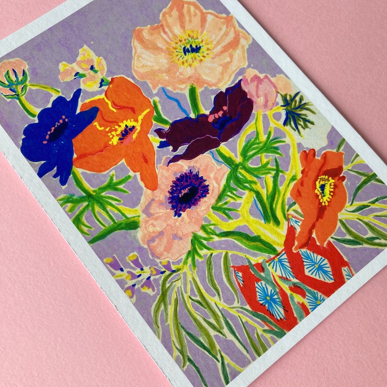 Lilac Flowers,Alice Brisland,Signed Art,Giclée Print,Art for the Home, Anniversary gift, Wedding gift, Birthday Gift, Uk wall art, Art print image 3