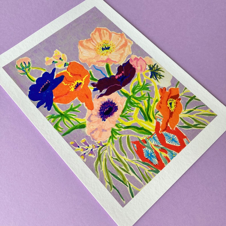 Lilac Flowers,Alice Brisland,Signed Art,Giclée Print,Art for the Home, Anniversary gift, Wedding gift, Birthday Gift, Uk wall art, Art print image 8