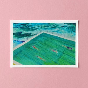 Bondi Swimmers/Signed Art/Giclée Print/Wall Art/Art print/A5/A4/A3/A2/Seascape print/Birthday present/Housewarming gift/Anniversary/Art/Gift