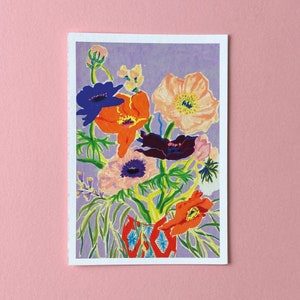 Lilac Flowers,Alice Brisland,Signed Art,Giclée Print,Art for the Home, Anniversary gift, Wedding gift, Birthday Gift, Uk wall art, Art print A5