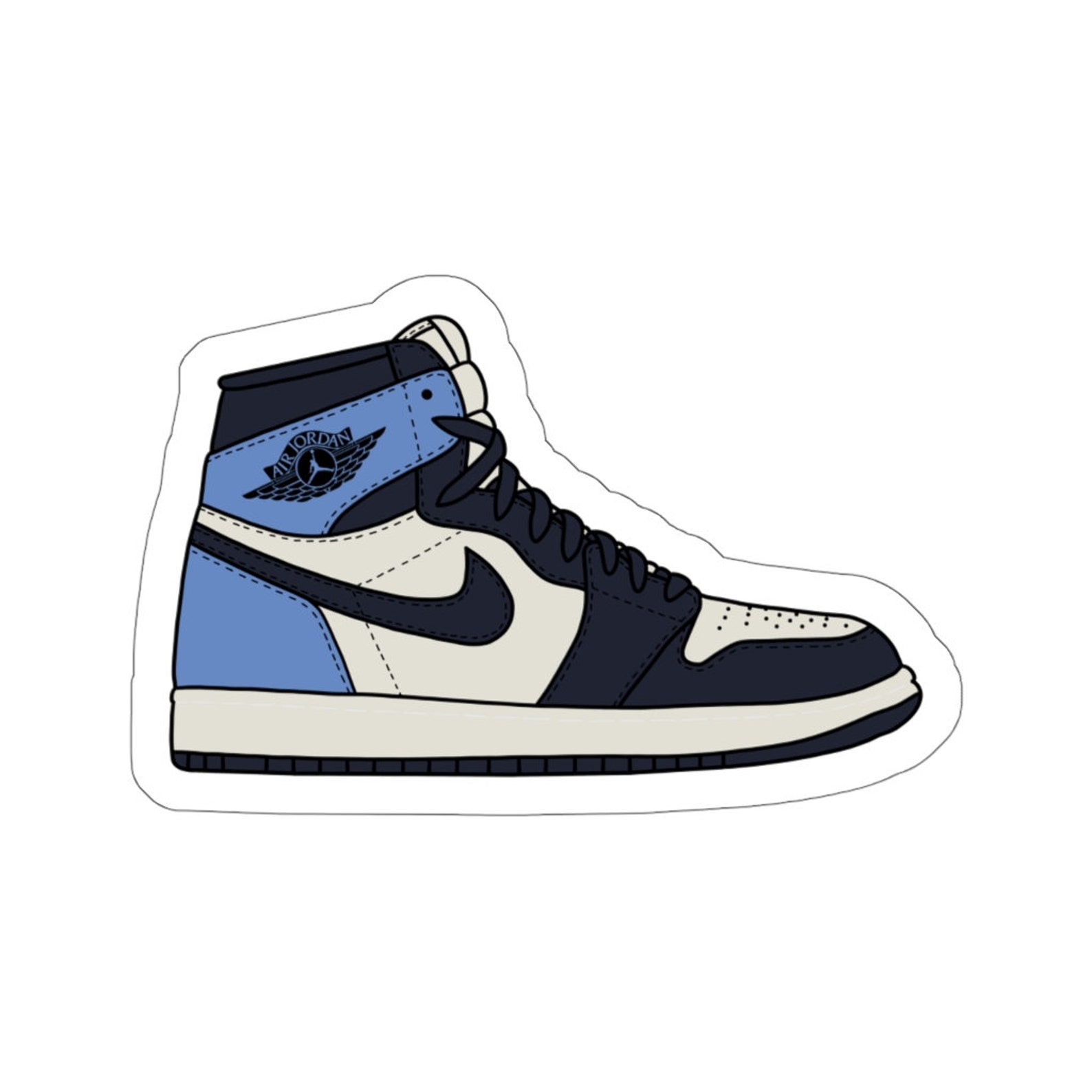 Jordan 1 Obsidian Sticker Etsy