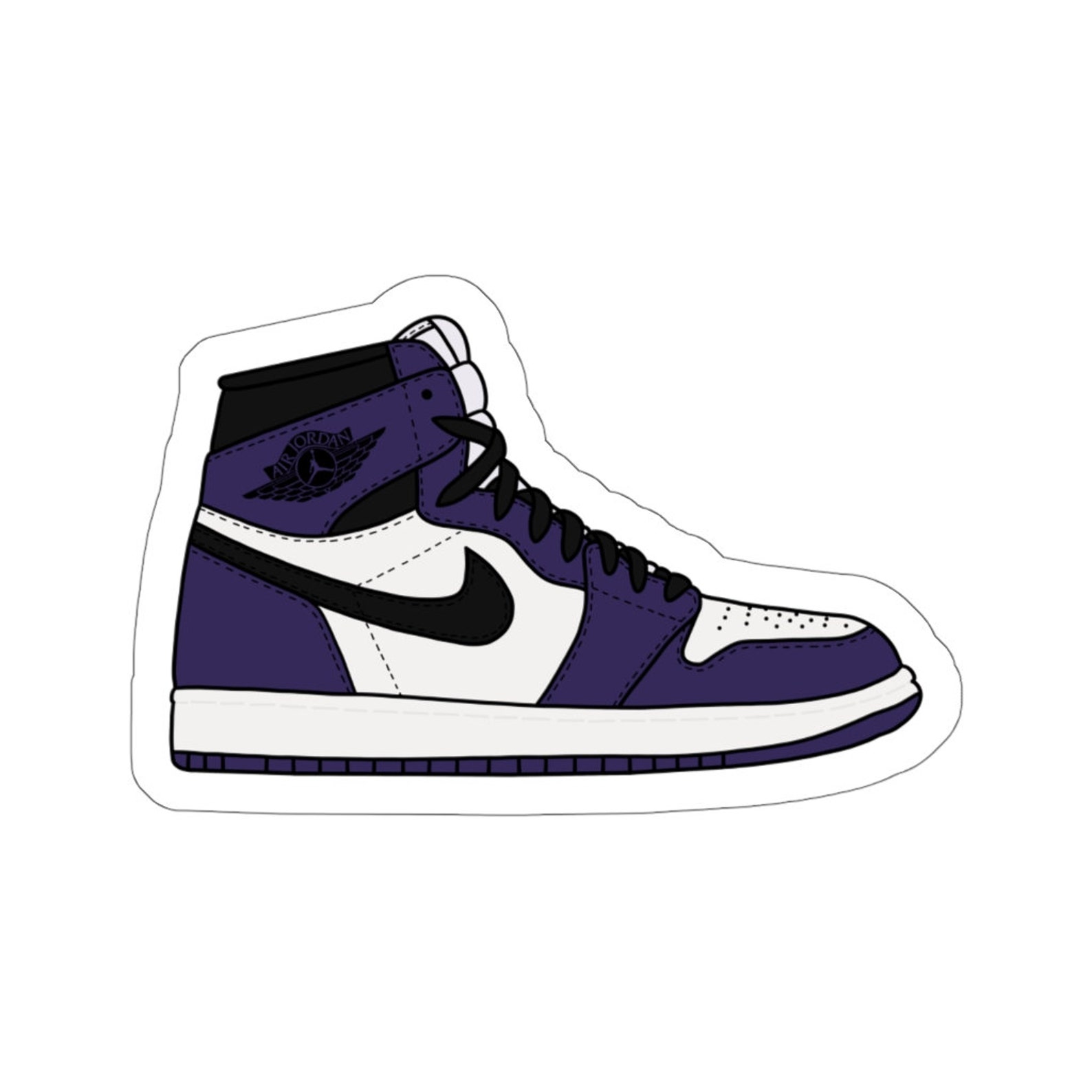 Jordan 1 Court Purple Sticker | Etsy