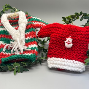 Christmas sweater ornaments and gift card holder