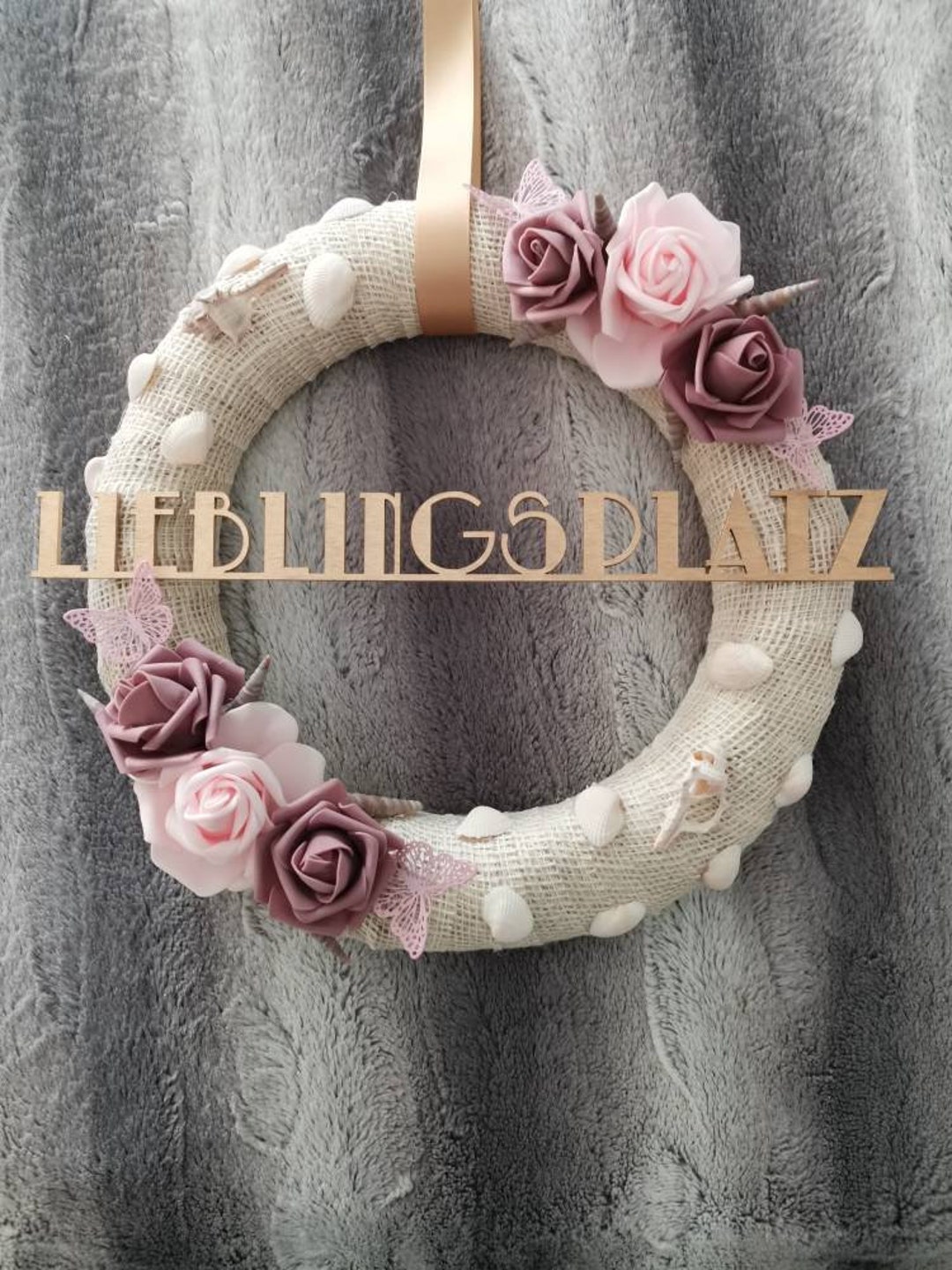 Handmade romantischer Türkranz Hochzeit Valentinstag Etsy.de