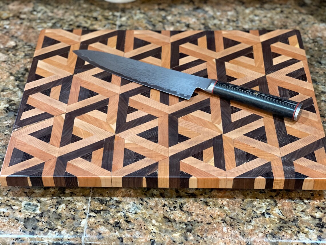 3D End Grain Cutting Board Etsy