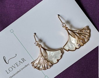 Ginkgo Leaf Necklace 14k Gold Vermeil Handmade Gift of Love Hope Pendant Adjustable Length