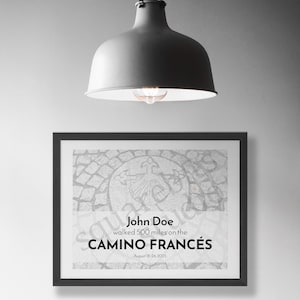 Custom Camino Pilgrimage Poster: Personalized Hiking Route Art (Digital Download)