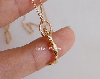 Swimming Mermaid Necklace, Dainty Sea Siren Aesthetic Pendant, Boho Jewelry, Swimmer, Ocean Beach, Bridesmaid Best Friend, Daughter Gift