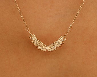 Heavenly Guardian Angel Wings Necklace by Isla Flora, Simple Baby Wings, Dainty Minimal, Silver Wing, Boho Jewelry, Bridesmaid Gift Her